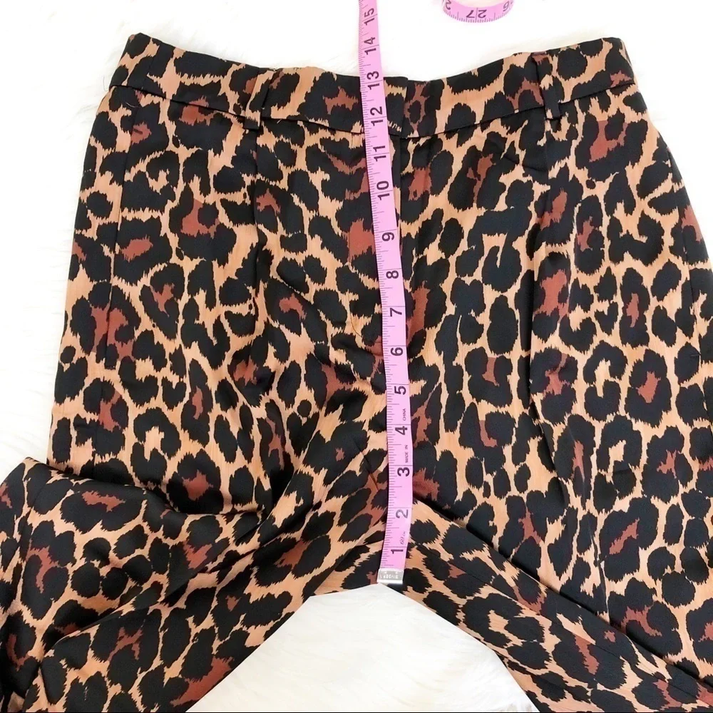 New J. Crew High-rise Wide-leg Trouser in Leopard